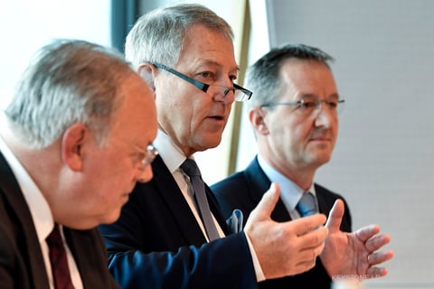 Alt-Bundesrat Johann N. Schneider-Ammann, Urs Berger (Präsident Swiss Entrepreneurs Foundation) und Peter Stähli (Geschäftsführer Swiss Entrepreneurs Foundation).