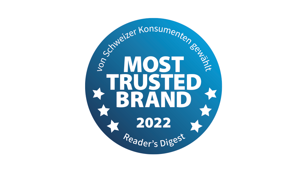 Gütesiegel Most Trusted Brand 2022 von Reader’s Digest